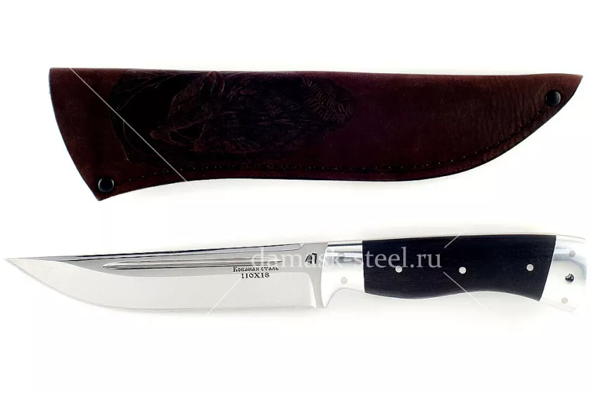Нож Волк-2 сталь 110х18 граб цельнометаллический