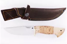Нож Барсук-2 сталь 110х18 карельская берёза и береста