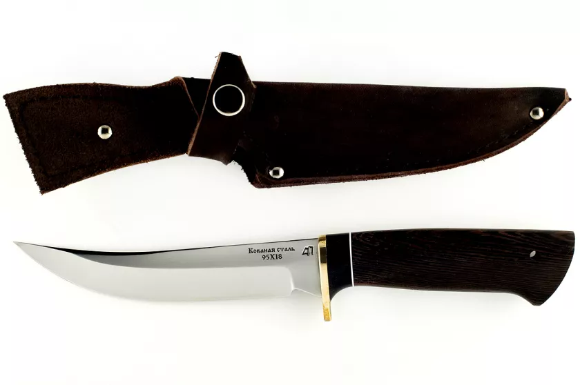Нож Судак-2 кованая сталь 95х18 венге и граб