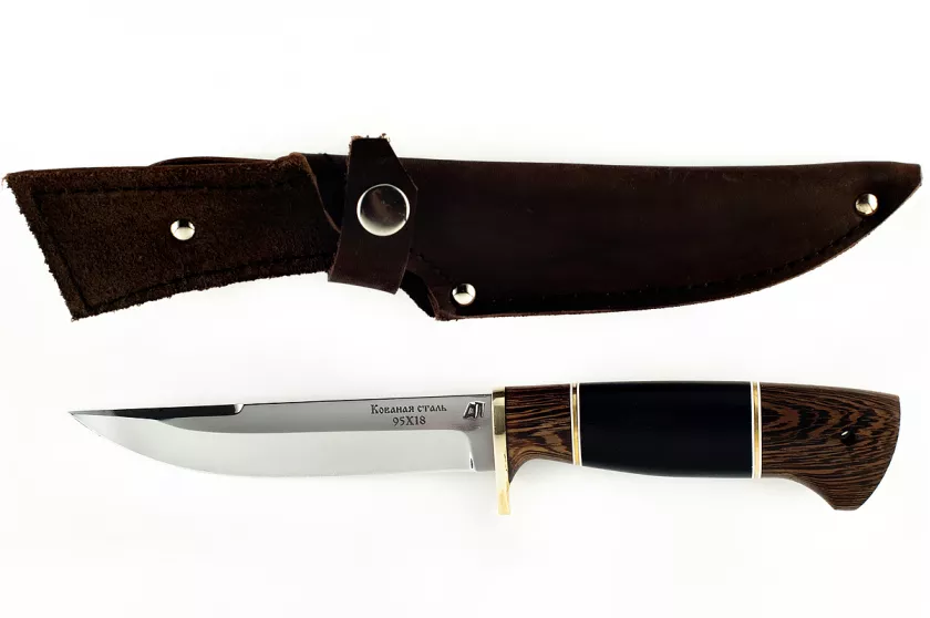 Нож Хорёк-5 кованая сталь 95х18 венге и граб