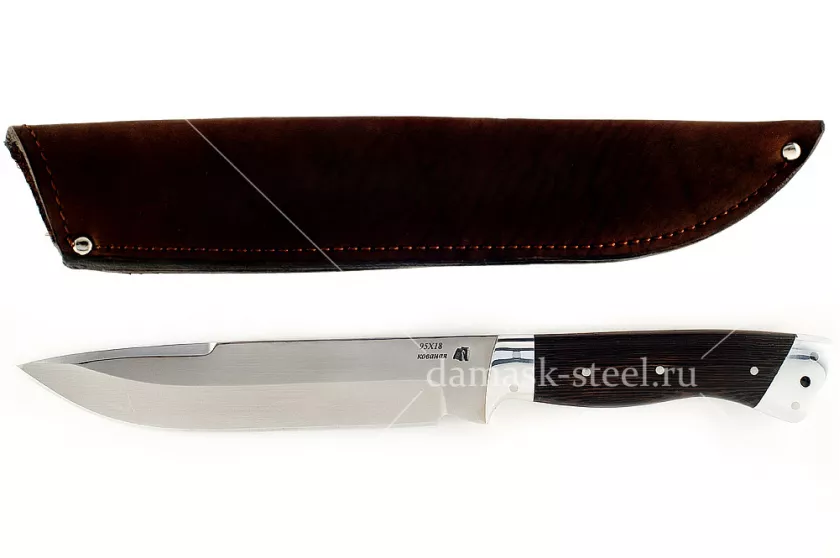 Нож Скорпион-8 кованая сталь 95х18 венге цельнометаллический