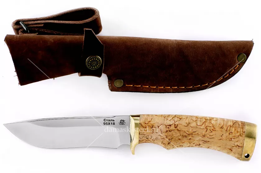 Нож Бобр(n)-1 кованая сталь 95х18 карельская берёза