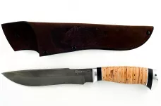 Нож Бизон-19 сталь литой булат береста