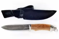 Нож Ворон-2 сталь литой булат карельская берёза