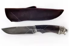 Нож Пума-1 сталь литой булат карельская берёза (коричневый)