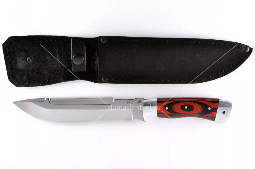 Нож Бизон-6 сталь D-2 G10 красный цельнометаллический (взрезка)