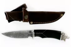 Нож Клык(n)-1 сталь дамаск граб (голова)