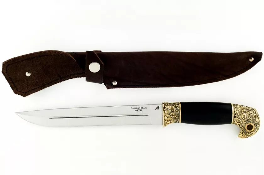 Нож Донской-11 кованая  сталь 95х18 граб