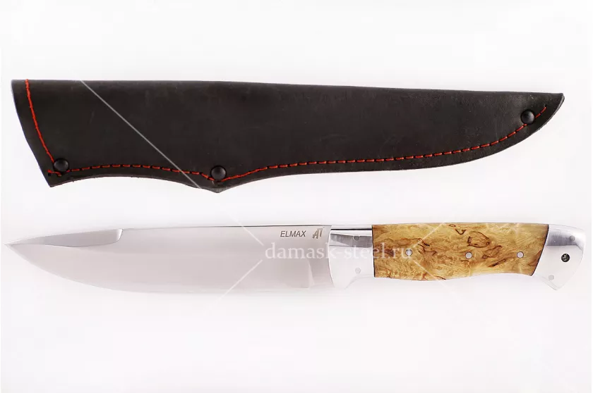 Нож Скорпион-1 сталь Элмакс карельская берёза цельнометаллический
