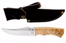 Нож Фараон(n) кованая сталь х12мф карельская берёза