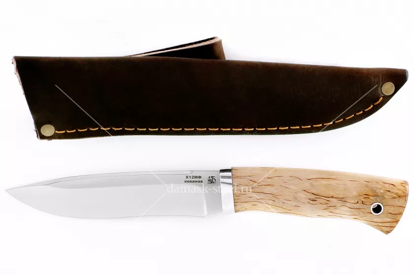 Нож Юнкер(n) кованая сталь х12мф карельская берёза