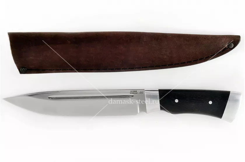 Нож Добытчик-2 кованая сталь х12мф цельнометаллический