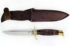 Нож финка НКВД-4 кованая сталь х12мф карельская берёза (коричневый)