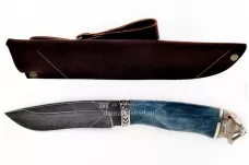 Нож Барс(n)-2 кованая сталь XB-5 Алмазка карельская берёза (синий)