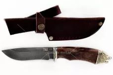 Нож Бобр(n)-2 кованая сталь XB-5 Алмазка карельская берёза (коричневый)