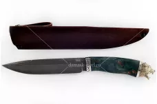 Нож Добытчик-3  кованая сталь ХВ-5 Алмазка (бирюзовый)