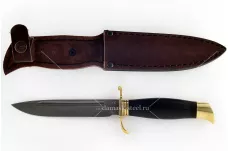 Нож финка НКВД кованая сталь ХВ-5 Алмазка граб